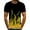 Yellow, variant on Babysbule Mens Shirts Men Short Sleeve Flame Printing Round Neck Pullover T Shirt Blouse