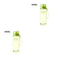 thumbnail image 1 of Yuarrent Hervidor de agua de plástico a prueba de fugas botella de bebida portátil para actividades al aire libre, verde transparente, 400 ml Verde transparente 400ml 2piezas, 1 of 6