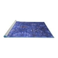thumbnail image 2 of Ahgly Company Machine Washable Indoor Round Oriental Blue Industrial Area Rugs, 6' Round, 2 of 4