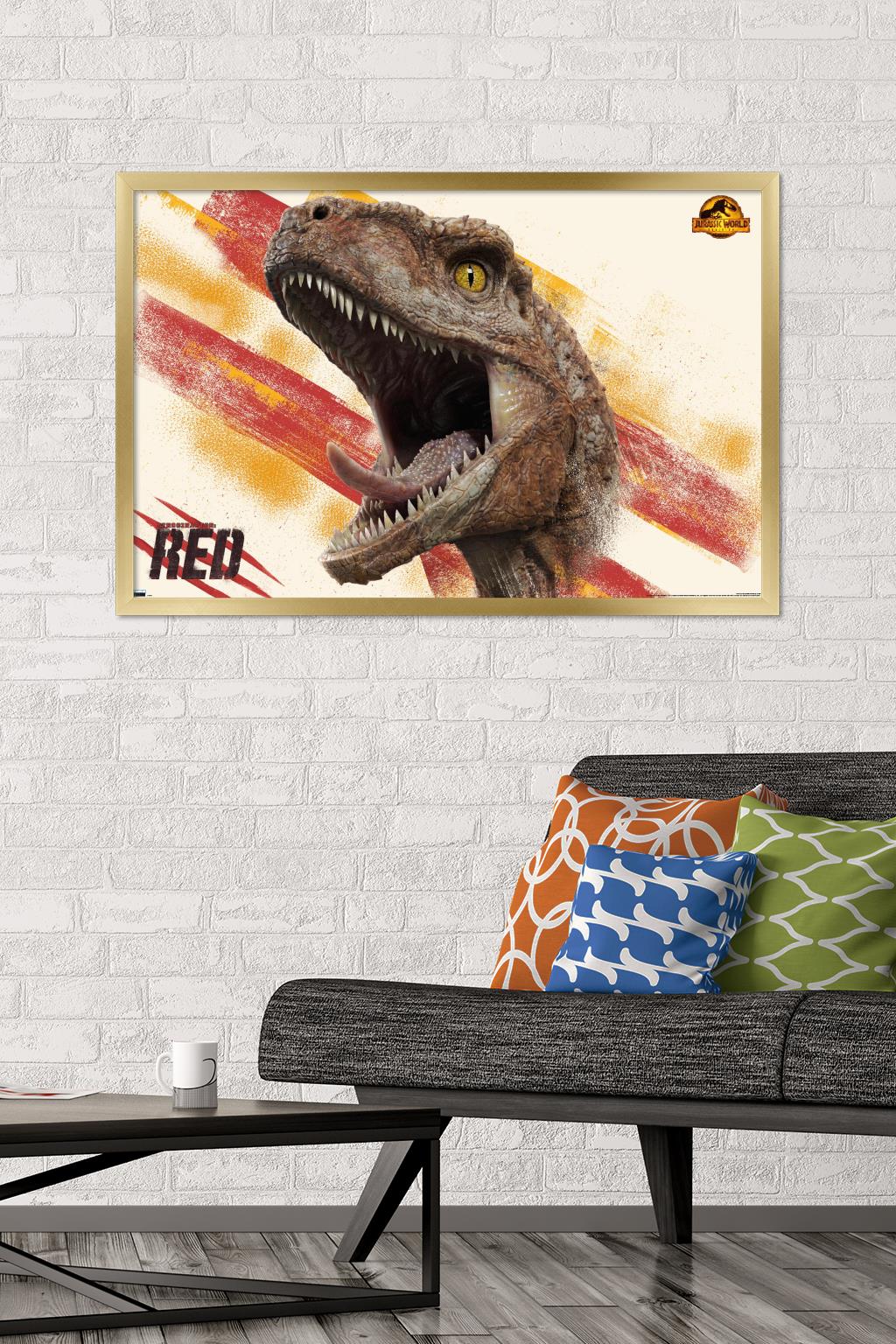 Jurassic World: Dominion - Red Wall Poster, 22.375" x 34" Framed