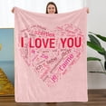 thumbnail image 1 of LHSHID Christmas Day Anniversary Birthday Gifts for Women Men I Love You Blanket 100 Languages Love Throw Blanket for Couch Bed Best Gifts for Her Him Girlfriend Wife 30"x40", 1 of 6