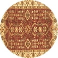 thumbnail image 1 of Ahgly Company Indoor Round Oriental Brown Traditional Area Rugs, 3' Round, 1 of 4