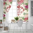 thumbnail image 5 of Mother's Day Blackout Curtains for Bedroom, Pink Flowers Spring Floral Farmhouse Botanical Thermal Insulated Kitchen Drapes with Grommets, Light Blocking Window Treatment, 2 Panels 42" x 63", 5 of 7