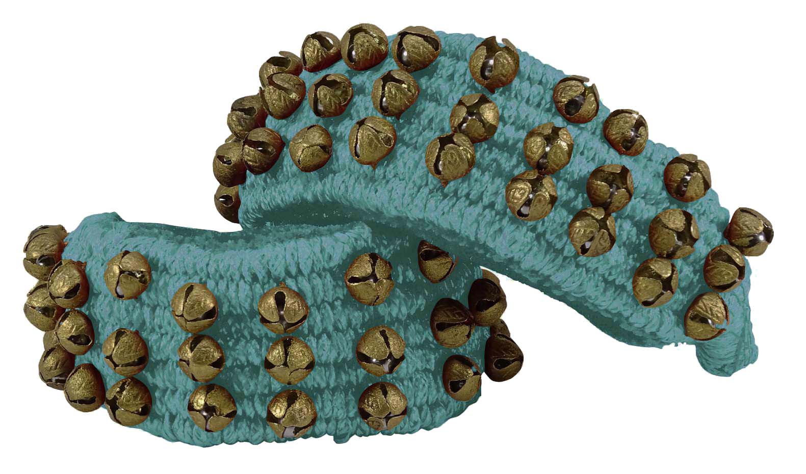 Banithani Indian Traditional 3 Line Classical Kathak 12 No Ghungroo Anklets Dancing Ankle Bracelet Pair Jewelry-Aqua Blue