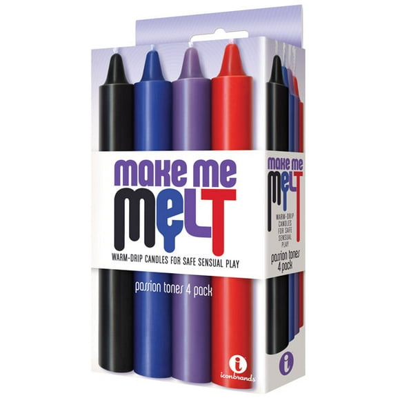 The 9's Make Me Melt Sensual Warm Drip Candles - Passion Tones Pack Of 4