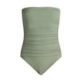 thumbnail image 6 of Time and Tru Women's and Women's Plus Ribbed Bandeau One Piece Swimsuit, Sizes XS-2X, 6 of 6