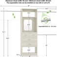 thumbnail image 7 of Homieasy 25'' - 96'' W Closet System with Wooden Drawers and Hanging Rods(Cut to Fit), White Oak, 7 of 7