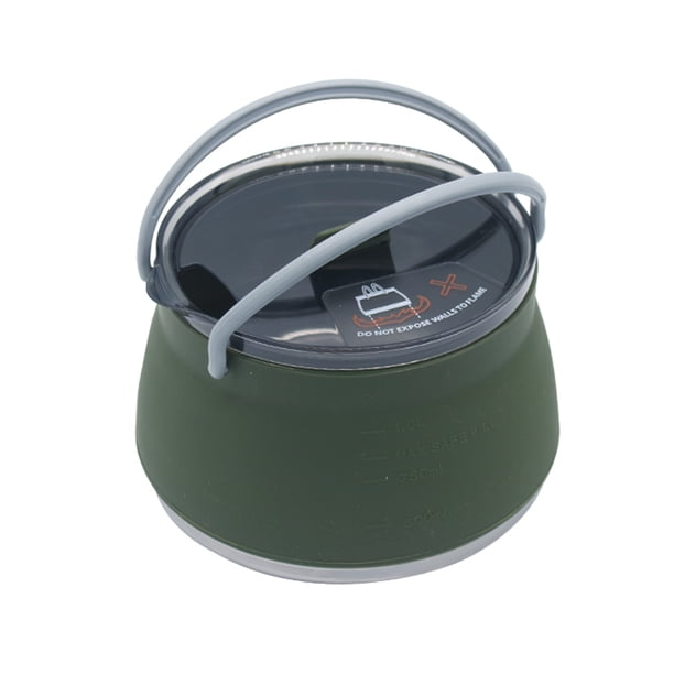 Camping Kettle 1l Cook Pot BPA Free Plegable Acero Inoxidable Bottomal Regalo para Un Picnic