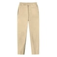 thumbnail image 3 of Pants for Men Solid Color Soft Comfy Loose Straight Leg Thick Warm Trousers with Pockets Sports Running Elastic Waist Winter Mens Slacks Beige L, 3 of 5