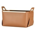 thumbnail image 2 of HEVIRGO Storage Basket Eco-friendly Space-saving Faux Leather Foldable Storage Bin Supplies for Home, 2 of 8