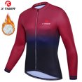 thumbnail image 3 of Maillots de ciclismo X-TIGER Serie de gradiente térmico de invierno Maillot de ciclismo Camisetas de ciclismo de manga larga que mantienen el calor, 3 of 5