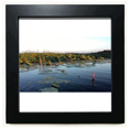 thumbnail image 1 of Laguna pacífica Mesa de pared con marco cuadrado negro, 1 of 4