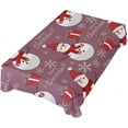 thumbnail image 5 of Coolnut Christmas Snowman Tablecloth, Waterproof Washable Polyester Square Table Cover, Durable Tablecloth for Kitchen Dining Table Party Decor, 60"X 60", 5 of 7