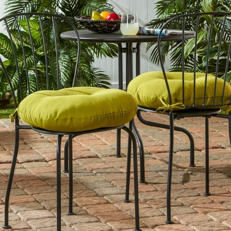 Greendale Home Fashions 18 Inch Round Outdoor Kiwi Bistro Chair Greendale Home Fashions 18 Inch Round Outdoor Kiwi Bistro Chair Cushion Set Of 2
