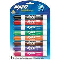Expo Low Odor Dry Erase Markers, Chisel Tip, Assorted Colors, 8 Pack