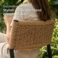 thumbnail image 3 of JOIVI 2-Piece Stackable Outdoor Patio Chairs Set, Hand-Woven PE Rattan Wicker Dining Chairs, No Assembly, Space-Saving for Patio & Balcony, 3 of 7