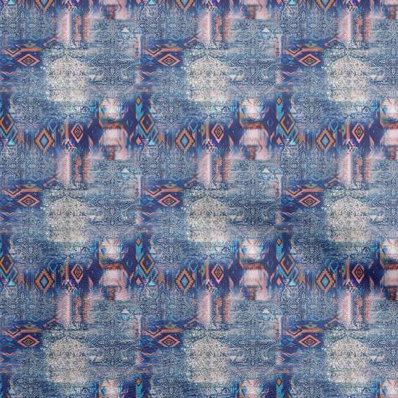 oneOone Cotton Poplin Blue Fabric Patchwork Diy Clothing Quilting Fabric Print Fabric By Yard 56 Inch Wide