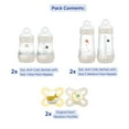 thumbnail image 2 of MAM Newborn Gift Set, Best Pacifiers and Baby Bottles for Breastfed Babies, 'Feed & Soothe' Set, White, 6-Count, 2 of 10