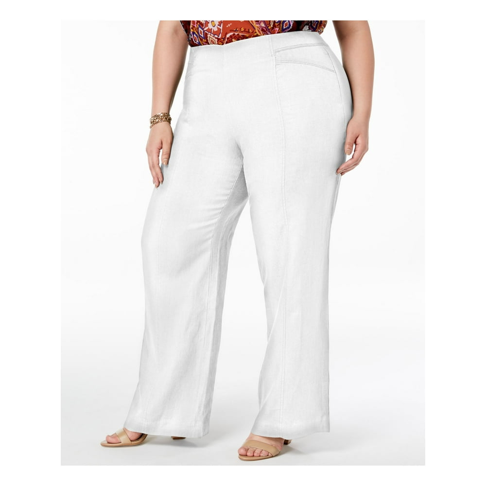 INC - INC Womens White Wide Leg Pants Plus Size: 22W - Walmart.com ...