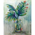 thumbnail image 2 of Vertentes, Jeanette 20x24 White Modern Wood Framed Museum Art Print Titled - Palm Leaves II Red, 2 of 4