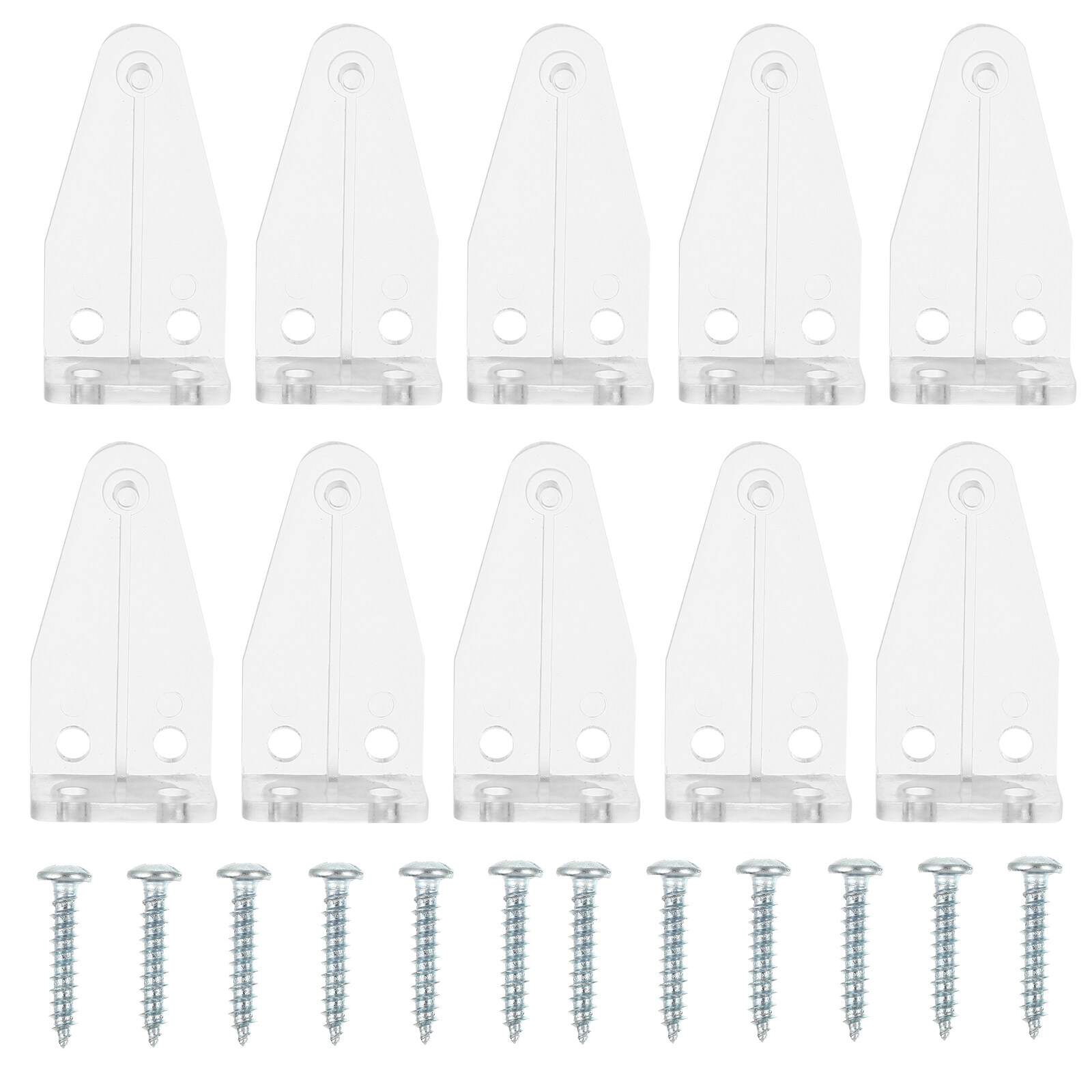 10pcs Hold Down Brackets Blinds Bottom Rail Holder Clips Clear Plastic Blinds Brackets