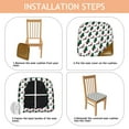 thumbnail image 4 of White Christmas Santa and Tree Seat Covers for Dining Room Chairs Set Of 4,Stretch Printed Washable Chair Seat Cover with Elastic Ties and Button,Removable Waterproof Couch Cushion Covers, 4 of 6
