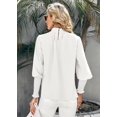 thumbnail image 4 of Sherrylily Women Chiffon Work Blouse Puff Long Sleeve Office Loose Shirt Casual Tops, 4 of 6