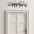thumbnail image 1 of Adhesivos de pared coloridos con diseño de loros con mariposas y ramas, 1 of 4