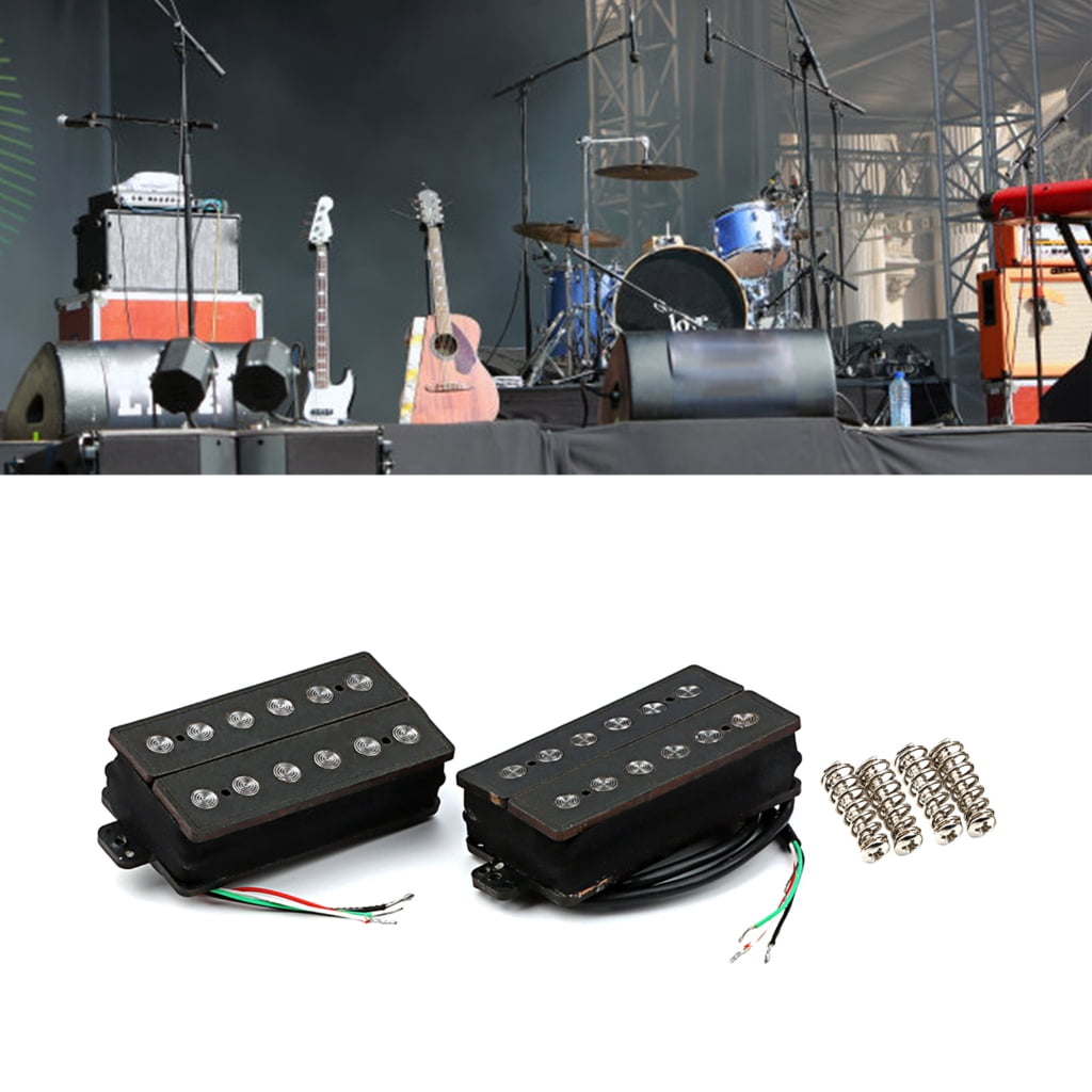 BQBQERT Electric Guitar for Guitar Part Double Coil Pickups Replacement Double Coil Pickups Neck Bridge Replacements Accessory