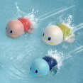 thumbnail image 4 of Juguetes de baño para bebés: juguetes para bañera con forma de tortuga, juguete para bebés de 6 a 12 meses, tortugas flotantes para nadar para niños y niñas, juguetes divertidos para la piscina para l, 4 of 5