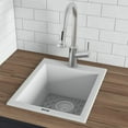 thumbnail image 5 of Ruvati Drop-in Topmount Granite Composite Single Bowl Kitchen Sink - Arctic White, 5 of 9