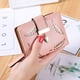 thumbnail image 3 of Cartera corta de piel para mujer, cartera con forma de hoja, tarjetero, monedero, monedero pequeño, cartera con cremallera y hebilla, 3 of 8