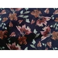 thumbnail image 3 of oneOone Cotton Poplin Navy Blue Fabric Flower & Leaves Watercolor Fabric For Sewing Printed Craft Fabric By The Yard 42 Inch Wide, 3 of 4