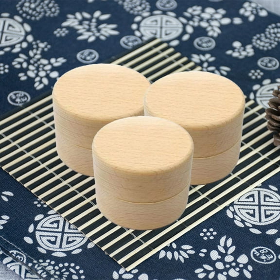 GBAYXJ—Box Wooden Baby Tooth Box Tooth Fairy Girl Box Boy Baby Round Solid Wood Button Cover Gift Box(Wood)