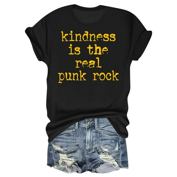 Kindness Is The Real Punk Rock T-Shirt – Motivational Social Justice Theme – Unisex Casual Wear
