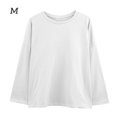 thumbnail image 1 of Camiseta de mujer Blusa suelta de manga larga con blusa de color sólido, blanco, M AweSitey AP001130-05, 1 of 7
