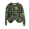 thumbnail image 2 of Xuyuer Women's Printed Long Sleeved Round Neck Pullover Top Hoodless Casual And Fashionable Sweatshirts, 2 of 5