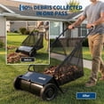 thumbnail image 4 of 26-Inch Push Lawn Sweeper with 7 Cu. Ft. Hopper, Carbon Steel Frame, Adjustable Height Yard Cleaner, 4 of 7
