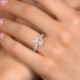 thumbnail image 4 of Gem Stone King 14K Two Tone Gold Peach Nano Morganite and Lab Grown Diamond Engagement Ring for Women | 3.92 Cttw | Octagon 10X8MM | Gemstone October Birthstone | Size 8, 4 of 6