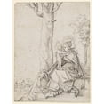 thumbnail image 3 of Hans Leu the younger 15x18 Black Modern Framed Museum Art Print Titled - Maria with Child in the Landscape (1512-1517), 3 of 5