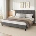 thumbnail image 6 of Bed Frame with Adjustable Headboard,Velvet Platform Bed Frame with Wooden Slats, Heavy‑Duty Support, Quiet Design, No Box Spring Needed, Easy Assembly, 6 of 6