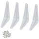 thumbnail image 1 of Soportes de estantería de esquina de metal Wideskall de 7,6 x 10,1 cm, color blanco (paquete de 4), 1 of 6