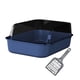 thumbnail image 4 of Caja de arena para gatos, inodoro frontal rebajado para gatos, inodoro portátil antisalpicaduras, caja de arena, lavabo para arena para gatos jóvenes azul, 4 of 8