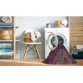 thumbnail image 2 of Ahgly Company Machine Washable Indoor Square Transitional Mauve Taupe Purple Area Rugs, 4' Square, 2 of 7