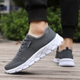 thumbnail image 3 of Pandaie Men's Breathable Mesh Athletic Sneakers Lace up Comfortable Memory Cushioned Sneaker Non Slip Lightweight Casual Walking Running Shoes, 3 of 8