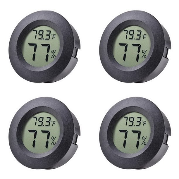 1pc Mini High Precision Aluminum Alloy Car-mounted Mechanical Thermometer &  Hygrometer, Battery-free And Space-saving