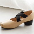 thumbnail image 2 of Retro cabeza cuadrada boca baja zapatos de baile PU Casual cómodo moda Simple viento chino documental zapatos mujeres Shoes38 Gao Jinjia LED, 2 of 2