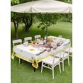 thumbnail image 4 of Outdoor Tablecloth with Umbrella Hole for Patio/Picnic/Party/Camping, Sunflower Pig Waterproof Table Cloth Rectangle Table Cover Washable, Summer Eucalyptus Yellow Plaid (54"x 80"), 4 of 8