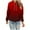 Red, variant on BangWanChi Fleece Hoodies for Women Fashionable Casual Gradient Color Pocket Long Sleeved Casual Hooded Sweatshirt Top