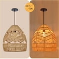 thumbnail image 3 of Arturesthome Rattan Pendant Lamp Retro Hanging Lights Rope Lampshade, 3 of 16